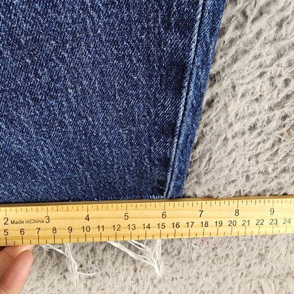 Old Navy Jeans Womens 16 Med Wash Stretch High Rise Button Fly OG Straight *GUC* - Picture 8 of 12